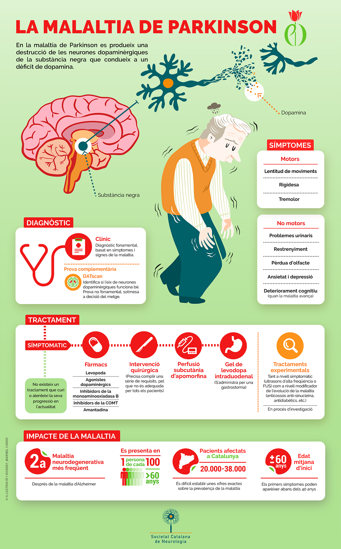 Dia Mundial del Parkinson - Infografia Societat Catalana de Neurologia - 11 abril